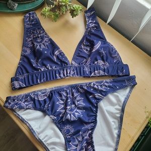 Handmade Sun & Starts matching bra & panty set
